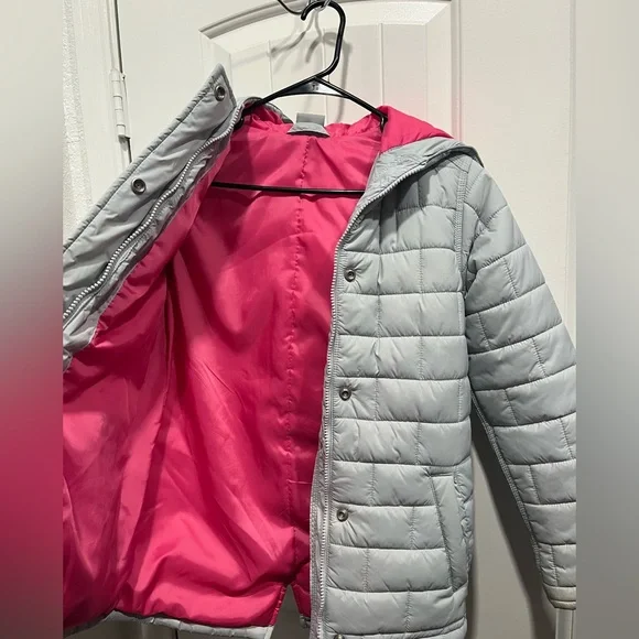 Carhartt Light Gray Jacket with Bright Pink Interior Size M 10/12 - Picture 6 of 9